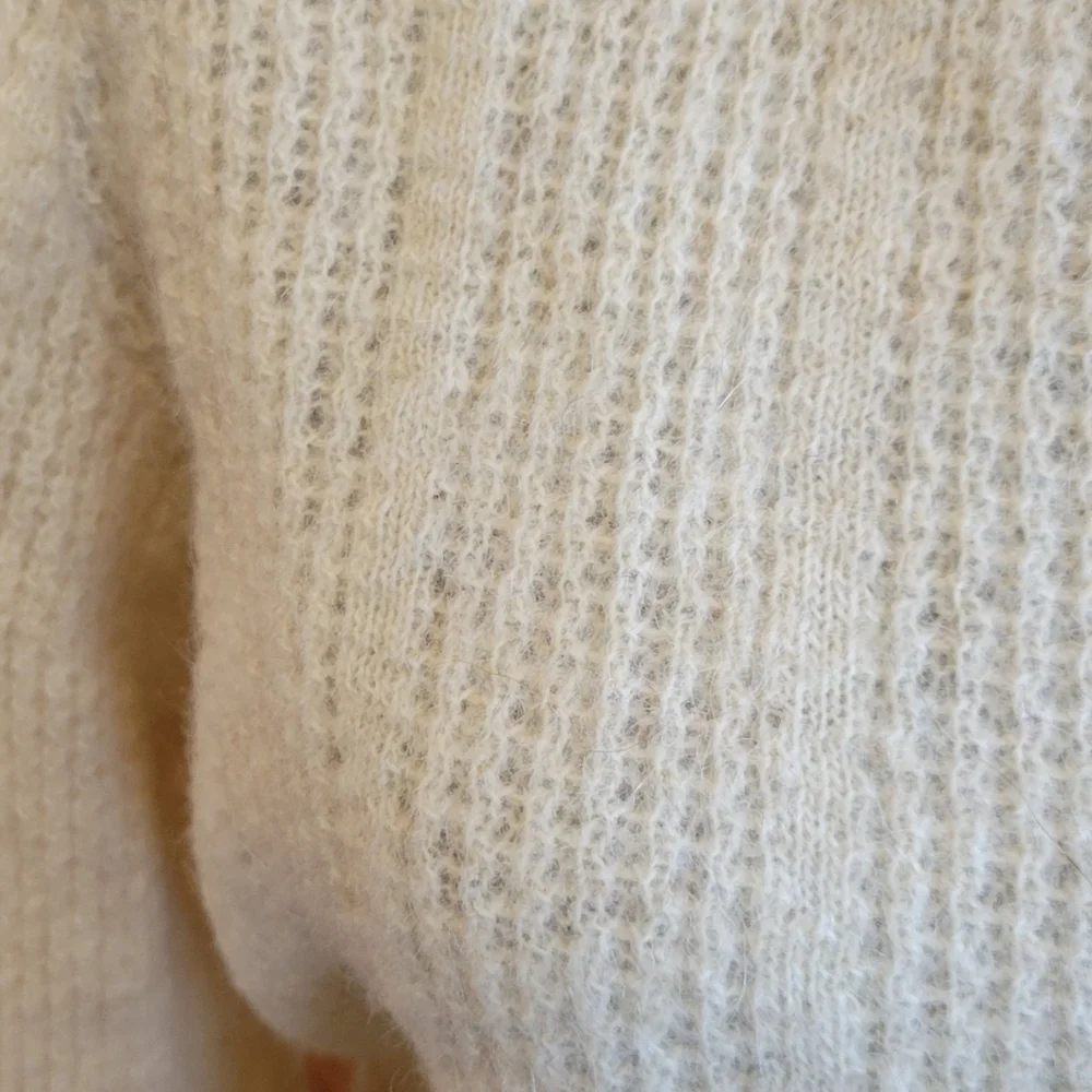 Vintage America Cream Hooded Knit wool Sweater - Picture 4 of 5
